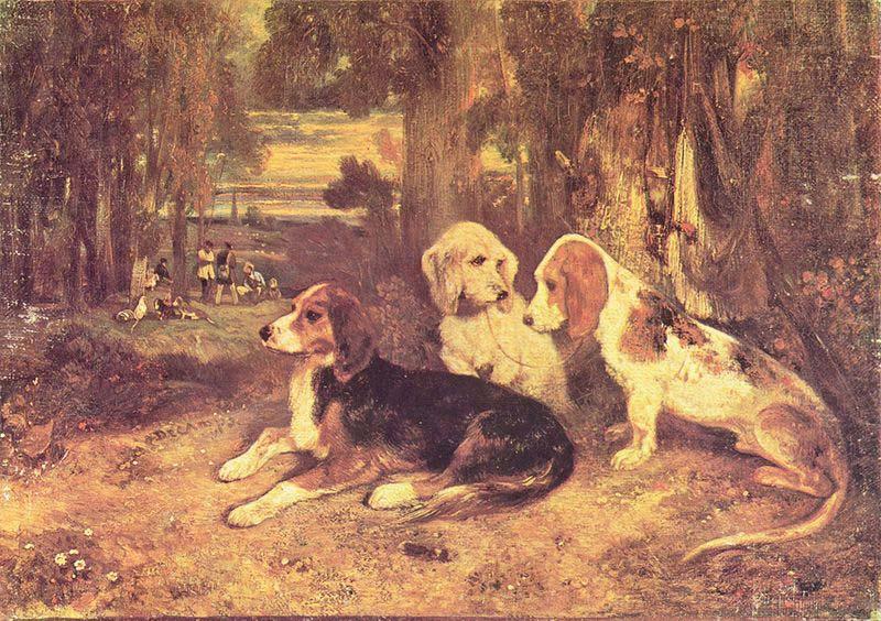 Alexandre-Gabriel Decamps Jagdhunde china oil painting image